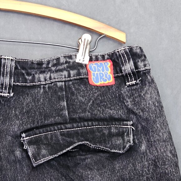 Empyre Men’s Super Baggy Long Denim Cargo Shorts Jeans Size 36 Y2K Skater Grunge - Picture 5 of 10